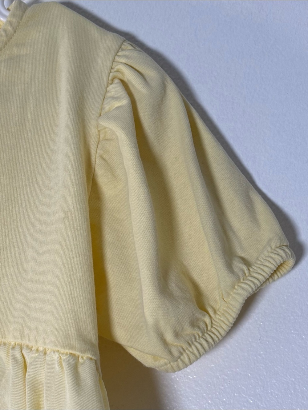 Zara Toddler Girl Pastel Yellow More Flowers Spring Dress Babydoll Puff Sleeve - Picture 4 of 9
